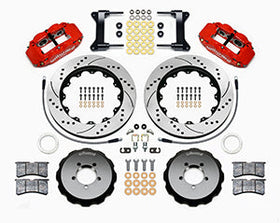 Wilwood Narrow Superlite 6R Front Hat Kit 14.00in Drilled Red 1999-2012 Subaru WRX w/Lines - 0