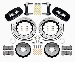 Wilwood AERO6 Front Hat Kit 14.00 Drilled 1999-2012 Subaru WRX w/Lines