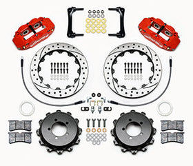 Wilwood Narrow Superlite 4R Rear Kit 12.88in Drilled Red 2008-2012 Subaru WRX w/Lines - 0