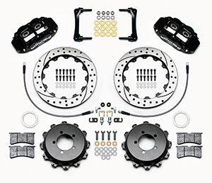 Wilwood Narrow Superlite 4R Rear Kit 12.88in Drilled 2008-2012 Subaru WRX w/Lines
