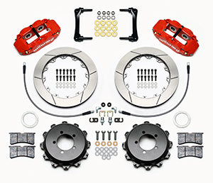 Wilwood Narrow Superlite 4R Rear Kit 12.88in Red 2008-2012 Subaru WRX w/Lines