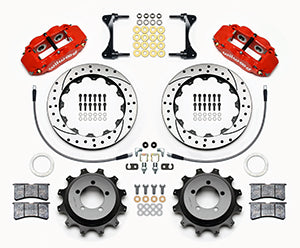 Wilwood Narrow Superlite 4R Rear Kit 12.88in Drilled Red 99-05 WRX / 99-07 Impreza