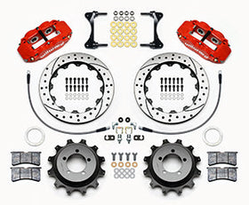 Wilwood Narrow Superlite 4R Rear Kit 12.88in Drilled Red 99-05 WRX / 99-07 Impreza - 0