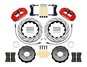 Wilwood Narrow Superlite 6R Front Hat Kit 14.00in Drill Red 2005-Up Mazda Miata w/ Lines - 0