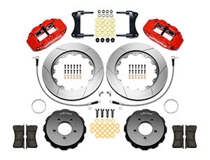 Wilwood Narrow Superlite 6R Front Hat Kit 14.00in Red 2005-Up Mazda Miata w/ Lines