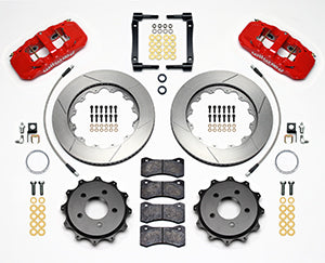 Wilwood AERO4 Rear Kit 14.25in Red 2008-2009 Pontaic G8 w/Lines