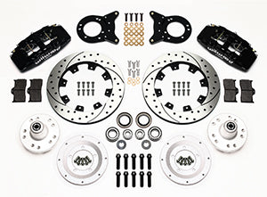 Wilwood Dynapro 6 Front Hub Kit 12.19in Drilled 1970-1973 Mustang Disc & Drum Spindle