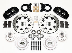 Wilwood Dynapro 6 Front Hub Kit 12.19in Drilled 1970-1973 Mustang Disc & Drum Spindle - 0