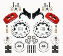 Wilwood Dynapro 6 Front Hub Kit 12.19in Drilled Red 69-70 Impala Drum/Disc 69-82 Vette-2