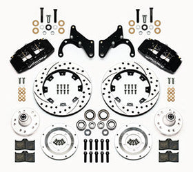 Wilwood Dynapro 6 Front Hub Kit 12.19in Drilled 69-70 Impala Drum/Disc 69-82 Vette - 0