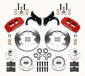 Wilwood Dynapro 6 Front Hub Kit 12.19in Red 69-70 Impala Drum/Disc 69-82 Vette