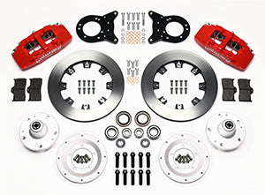Wilwood Dynapro 6 Front Hub Kit 12.19in Red 1965-1969 Mustang Disc & Drum Spindle