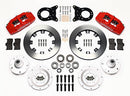 Wilwood Dynapro 6 Front Hub Kit 12.19in Red 1965-1969 Mustang Disc & Drum Spindle-2