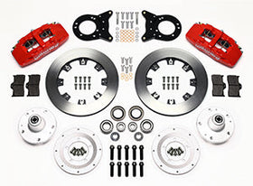 Wilwood Dynapro 6 Front Hub Kit 12.19in Red 1965-1969 Mustang Disc & Drum Spindle - 0