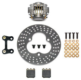 Wilwood Dynapro Single LW Left Front Kit - Midget 10.20in Aluminum Drilled Rotor - 0