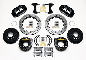 Wilwood Narrow Superlite 4R Rear P-Brk Kit 12.88in Drilled Chevy 12 Bolt w/ C-Clips