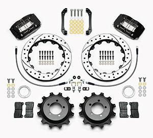 Wilwood Dynapro Radial Rear Kit 12.88in Drilled 2006-2007 Subaru WRX w/Lines
