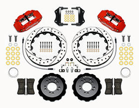 Wilwood Narrow Superlite 6R Front Hat Kit 12.88in Drill Red 2013-Up Ford Focus ST w/ Lines - 0