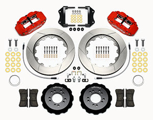 Wilwood Narrow Superlite 6R Front Hat Kit 14.00in Red 2013-Up Ford Focus ST w/ Lines