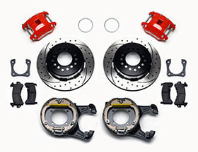 Wilwood D154 P/S P-B Kit Drilled-Red 12 Bolt 2.81in Offset Staggered Shock - 0