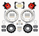 Wilwood Combination Parking Brake Rear Kit 12.88in Red 2013-Up Ford Focus ST w/ Lines-2