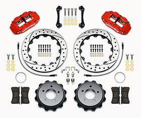 WILWOOD FNSL4R Rear Kit,12.88", Drilled, Red 2008-up Hyundai Genesis Coupe w/Lin - 0