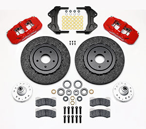 WILWOOD AERO6 Dynamic Front Kit,14.00" C/SiC Rotor,Red WWE ProSpindle