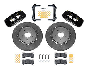 WILWOOD AERO4 Dynamic Rear P-Brk Kit,14.00" C/SiC,Black 97-04 Corvette C5/Z06 05