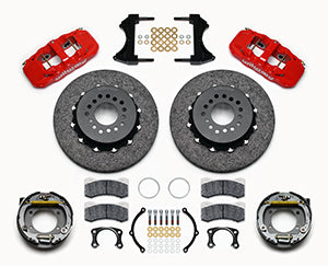 WILWOOD AERO4 Dynamic Rear P-Brk Kit,14.00" C/SiC,Red Big Ford New Style 2.50" O