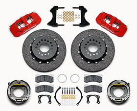 WILWOOD AERO4 Dynamic Rear P-Brk Kit,14.00" C/SiC,Red Big Ford New Style 2.50" O - 0