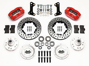 Wilwood Dynapro Dust-Boot Front Kit 11.00in Drilled Red 67-69 Camaro 64-72 Nova Chevelle