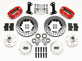 Wilwood Dynapro Dust-Boot Front Kit 11.00in Drilled Red 67-69 Camaro 64-72 Nova Chevelle - 0
