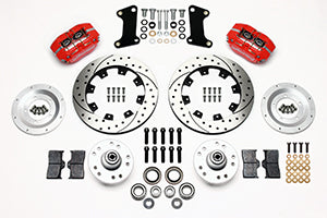 Wilwood Dynapro Dust-Boot Front Kit 12.19in Drilled Red 67-69 Camaro 64-72 Nova Chevelle