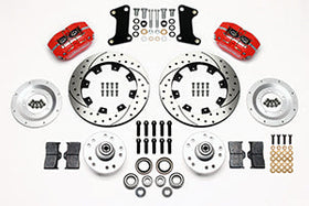 Wilwood Dynapro Dust-Boot Front Kit 12.19in Drilled Red 67-69 Camaro 64-72 Nova Chevelle - 0