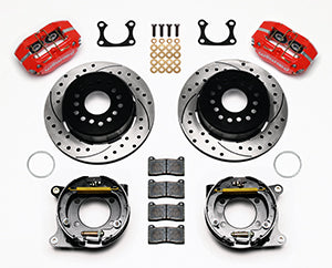 Wilwood Dynapro Dust-Boot P/S Park Brake Kit Drilled Red Big Ford 2.36in Offset