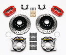 Wilwood Dynapro Dust-Boot P/S Park Brake Kit Drilled Red Small Ford 2.66in Offset-2