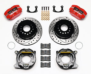 Wilwood Dynapro Dust-Boot P/S Park Brake Kit Drilled Red New Big Ford 2.50in Offset
