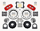 Wilwood AERO6 Front Hub Kit 14.00in Drill Red TCI-IFS 71-78 (Pinto Based)-2