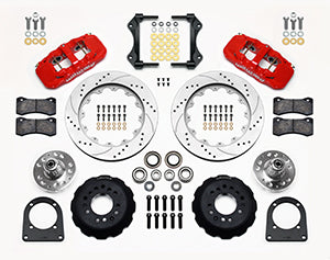 WILWOOD Aero6 Front Hub Kit,114.00" Drill-Zinc,Red TCI-IFS,71-78 (Pinto Based)