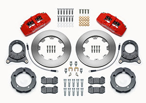 Wilwood Dynapro 6 Front Hat Kit 11.75in Rotor Red 66-75 Ford Bronco Dana 30/44 w/Lines