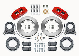 Wilwood Dynapro 6 Front Hat Kit 11.75in Rotor Red 66-75 Ford Bronco Dana 30/44 w/Lines - 0