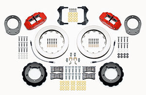 Wilwood Narrow Superlite 4R Front Hat Kit 12.88in Red 76-77 Ford Bronco Dana 44 w/Lines