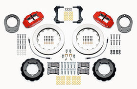 Wilwood Narrow Superlite 4R Front Hat Kit 12.88in Red 76-77 Ford Bronco Dana 44 w/Lines - 0