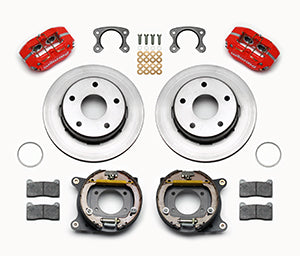 Wilwood Dynapro Lug Mount P/S Park Brake Kit Red Small Ford 2.36in Off Bronco 5 x 5.50