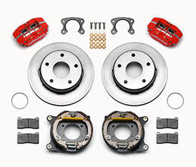 Wilwood Dynapro Lug Mount P/S Park Brake Kit Red Small Ford 2.36in Off Bronco 5 x 5.50 - 0