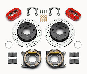 Wilwood Dynapro Lug Mount P/S Park Brake Kit Drilled Red Big Ford 2.36in Off Bronco 5 x 5.50