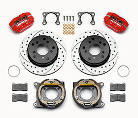Wilwood Dynapro Lug Mount P/S Park Brake Kit Drilled Red Big Ford 2.36in Off Bronco 5 x 5.50 - 0