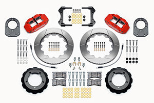 Wilwood Narrow Superlite 4R Front Hat Kit 14.00in Red 66-75 Ford Bronco Dana 30/44 w/Lines