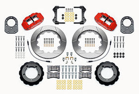 Wilwood Narrow Superlite 4R Front Hat Kit 14.00in Red 66-75 Ford Bronco Dana 30/44 w/Lines - 0