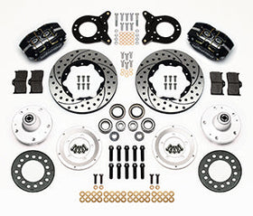 Wilwood Dynapro Dust-Boot Front Kit 11.00in Drilled 1965-1969 Mustang Disc & Drum Spindle - 0